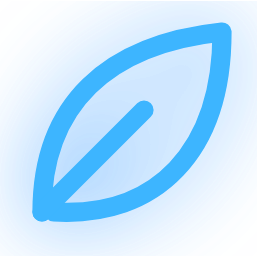 Feuille stylisée bleu clair sur fond bleu moderne pour Photon Solaris à Fleurance